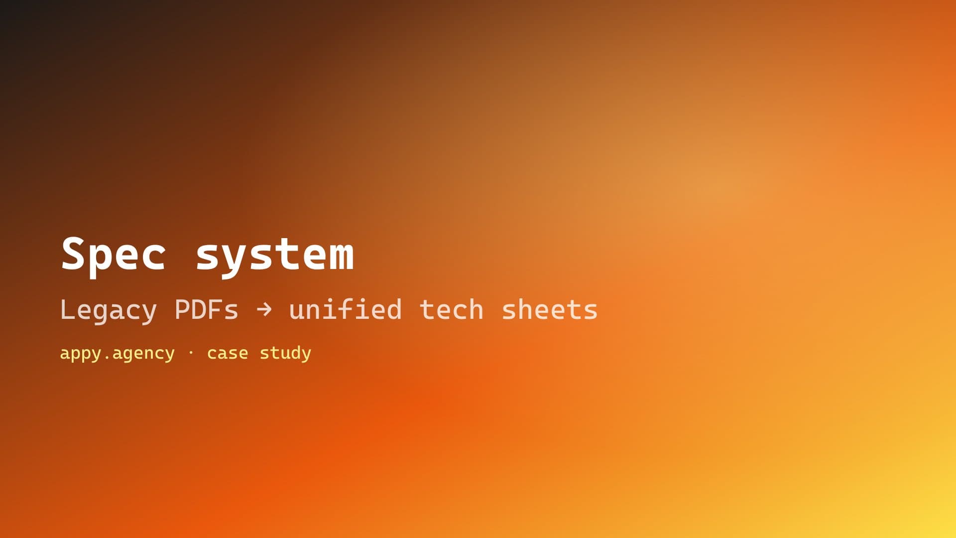 Packaging manufacturer case study hero — every product spec unified into one system, generating consistent tech sheets